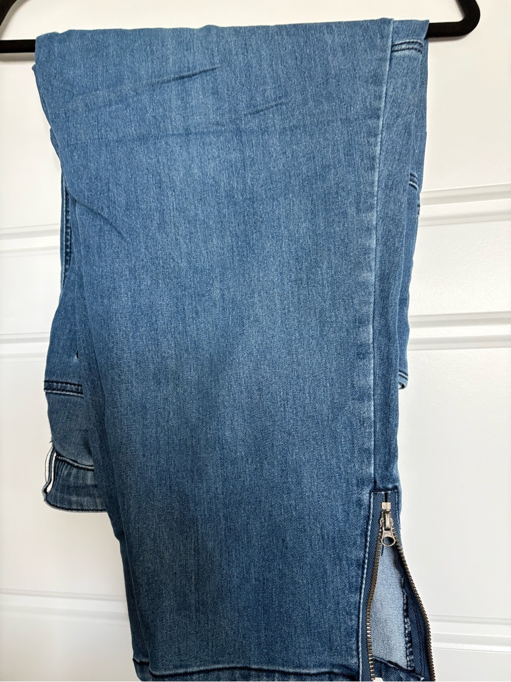 Catherines Blue Skinny Jeans with Side Zip